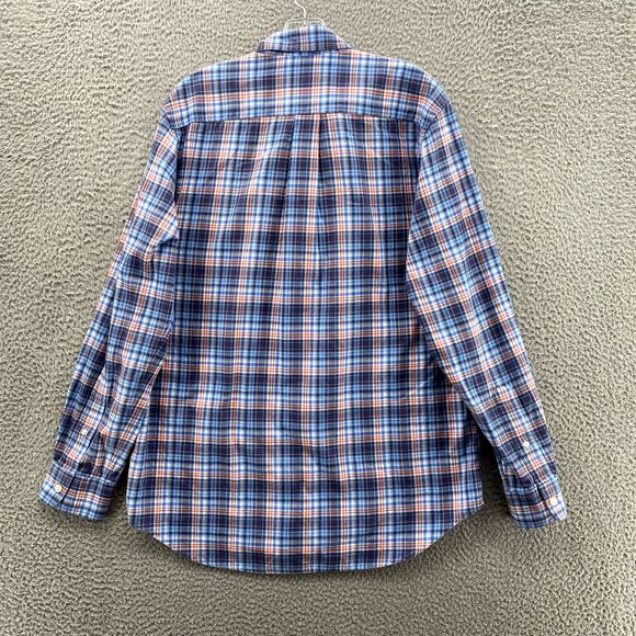 Vineyard Vines Shirt Men's Medium Blue Plaid Slim Fit Tucker Whale Button Preppy - Picture 5 of 11
